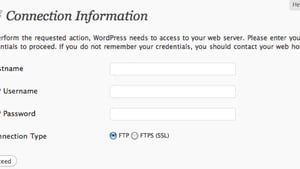 FTP Credentials Required for WordPress Update to Plugins/Themes