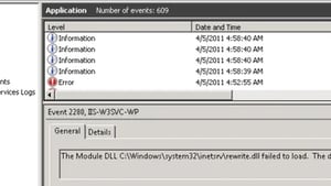 Windows 10 IIS: C:\WINDOWS\system32\inetsrv\rewrite.dll failed to load