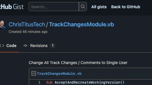 Track Changes Word Author Macro