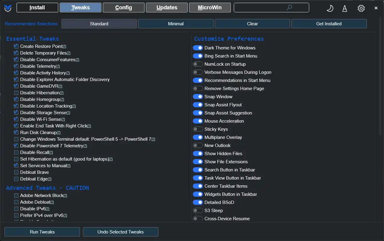 tweaks